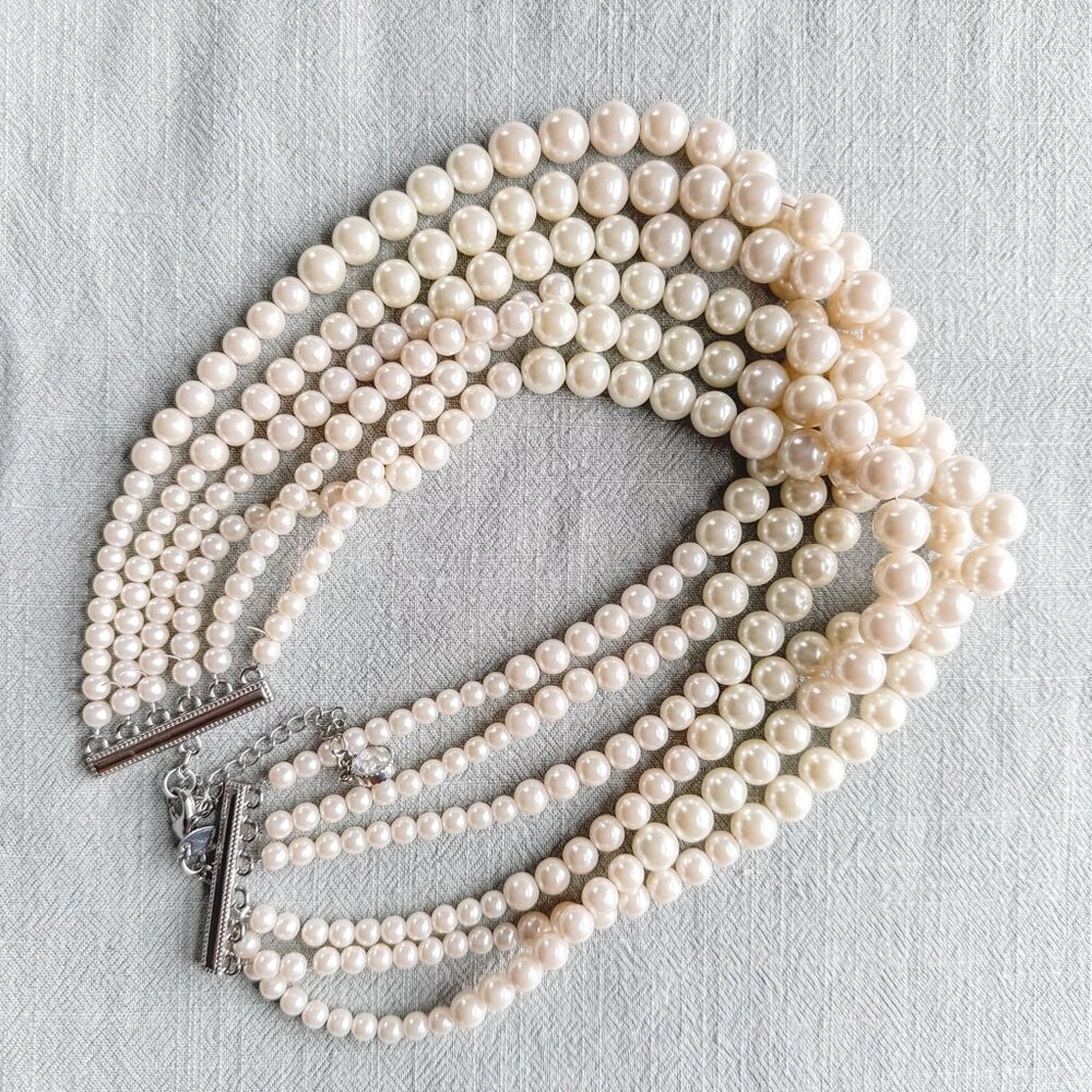 Lia Sophia Cream Pearl Necklace - Picture 6 of 7